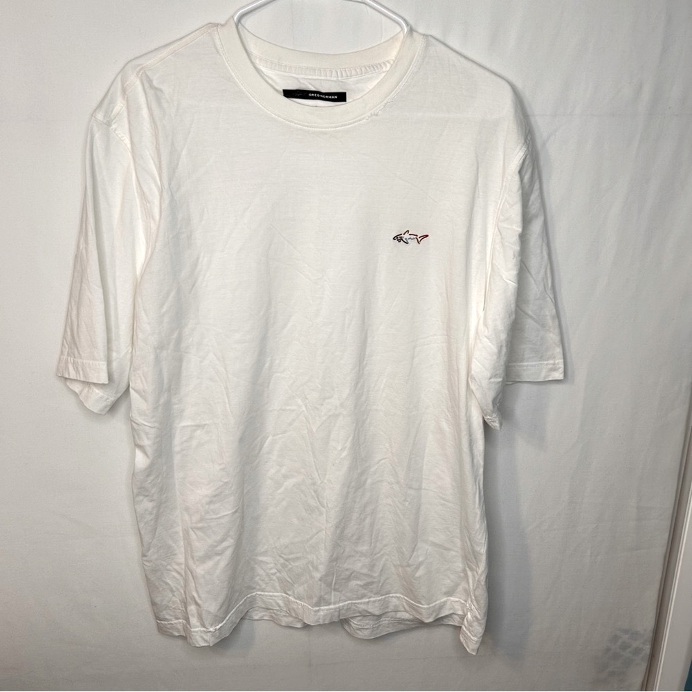 Greg Norman Collection Men's Cream Shirt 100% Cotton Cream Size L Off-White